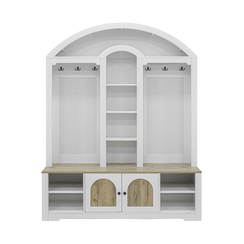 Multi-Functional Wardrobe/Entrance Wardrobe, Equipped With Shoe Racks, Clothes Hangers And Hooks. Wardrobe - A Wardrobe Is Made Of Sturdy Medium-Density Fiberboard With Modern Design And Practical Sto
