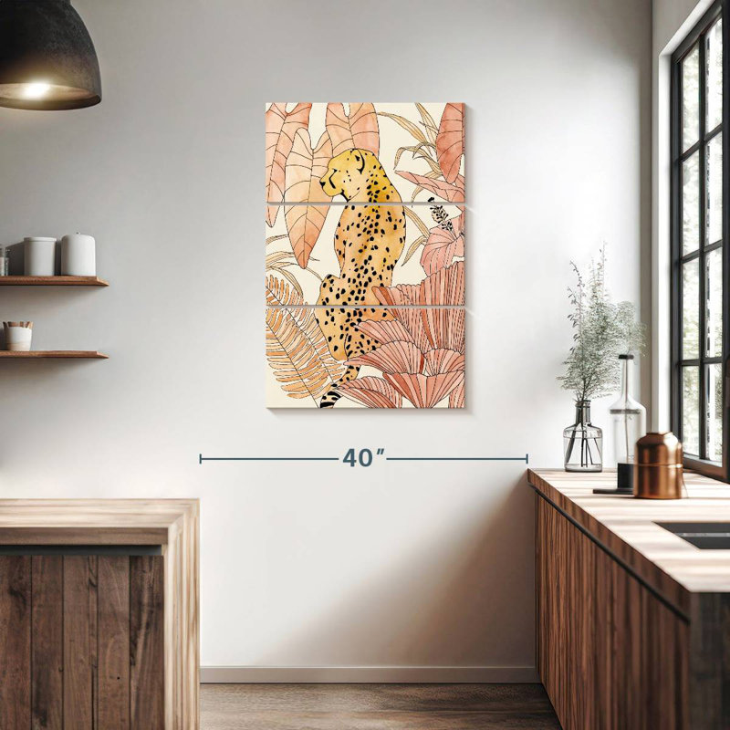 Brampt Blush Cheetah I, 38" H x 24" W