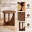 Table d'appoint en bois massif, table de bout ronde en noyer, petite table d'appoint en bois pour le salon, la chambre à coucher et le coin lecture