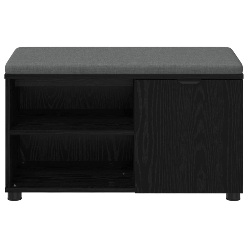 Storage Bench, Black Oak, 46cm H x 80cm W x 38cm D