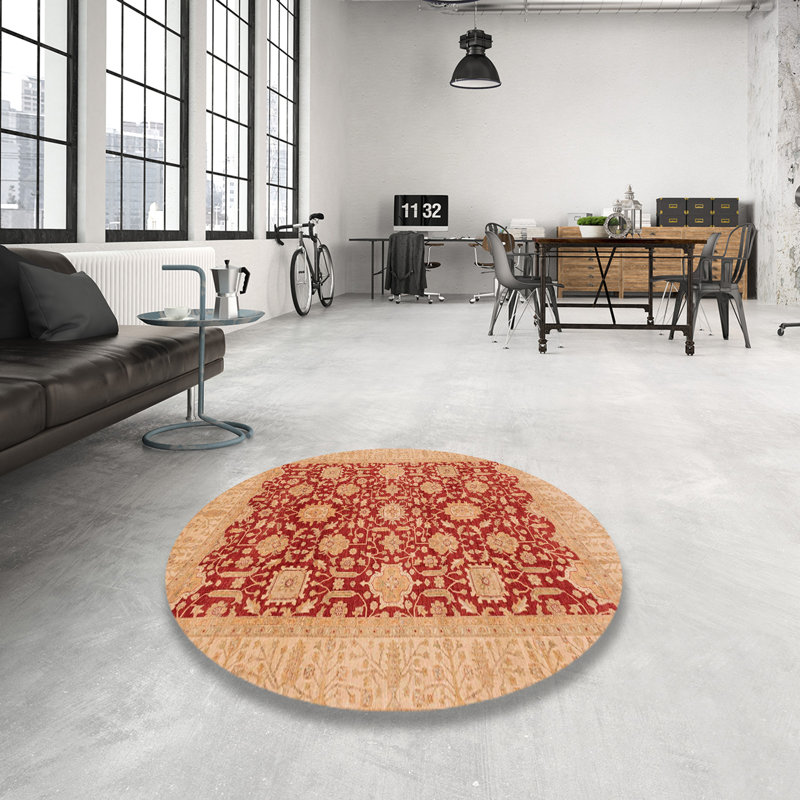 Tapis multicolore à motif abstrait Adamis, Rond 3 pi