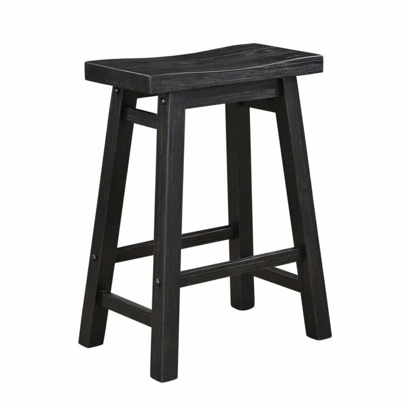 Amber Solid Wood Counter Stool