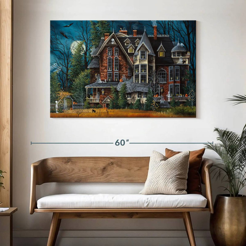 Lilie décorant la maison hantée, H 32 po x l 48 po