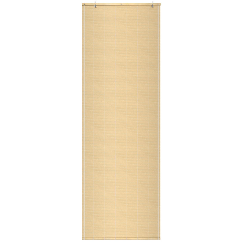 Burnt Bamboo Cordless Window Shade - Two-Tone Honey 24" W, Beige, 24"W x 72"L
