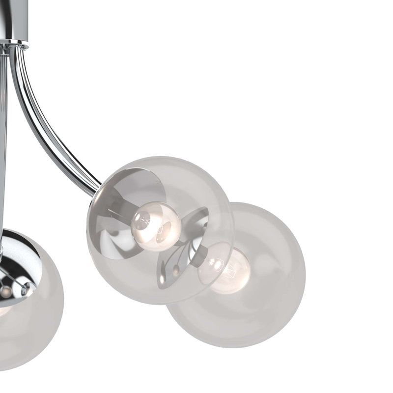 Lustre suspendu d'intérieur en chrome 5 lumières V2125 Clover