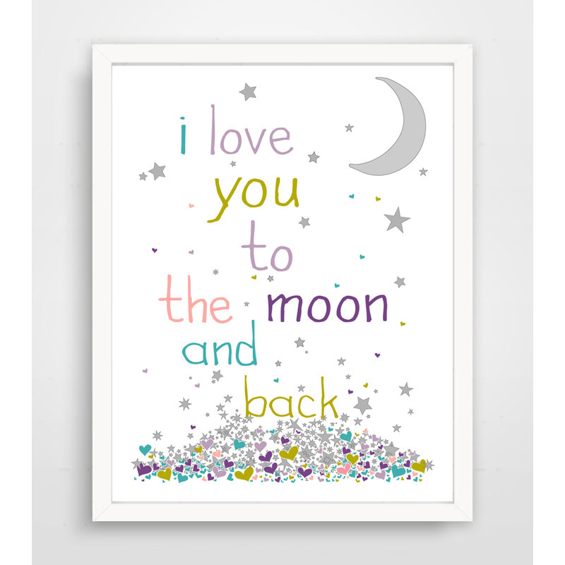 Impression sur papier Jeri I Love You to the Moon and Back, H 14 po x l 11 po