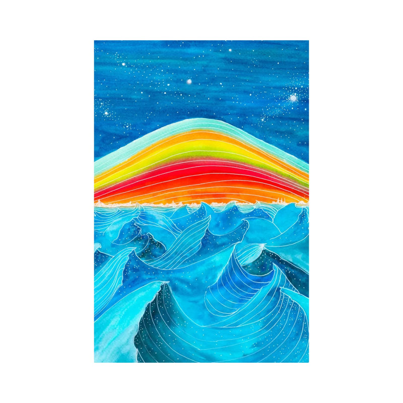 Rainbow Mountain by Viviana Gonzalez - Wrapped Canvas Painting, 101.6 cm H x 66.04 cm W x 3.175 cm D