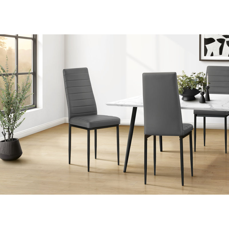 Chaise de salle à manger contemporaine et moderne, Dark Grey, Dark Grey