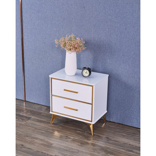 60cm W Manufactured Wood Bedside Table