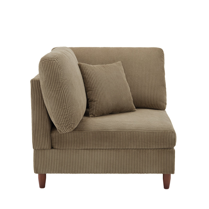 Mordecai 95Cm Wide Side Chair, Camel Corduroy