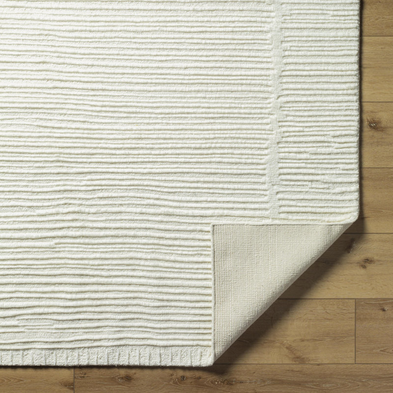 Manpura Wool Striped Area Rug, Rectangle 10' x 14'