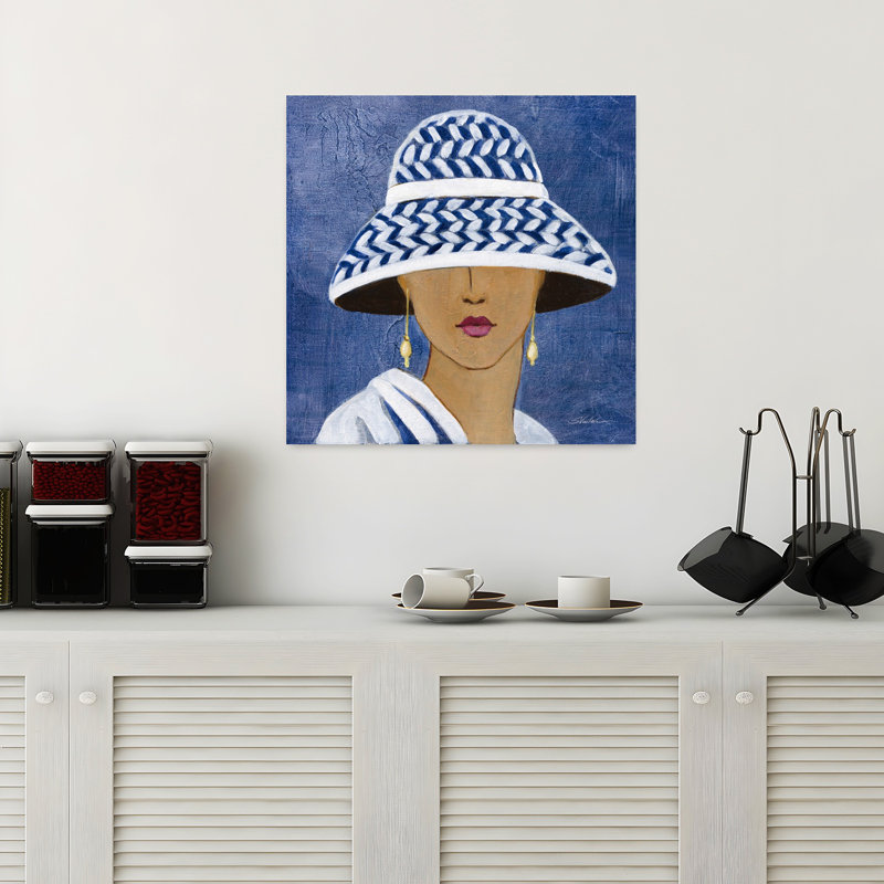 Lady with Hat II, art contemporain, H 18 po x l 18 po