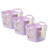 Flexible Plastic Carry Laundry Basket Holder Square Storage Hamper With Side Handles, 3 set-276889344