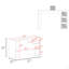 Bureau d'ordinateur, 3 tablettes, pin clair