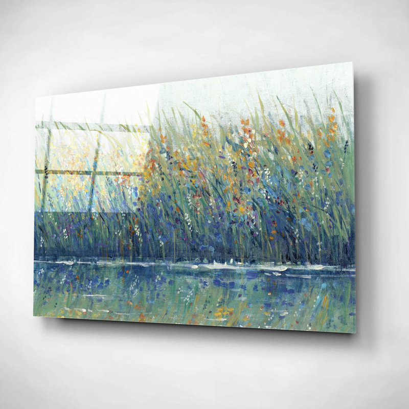 «Wildflower Reflection II» par Tim O'Toole, art mural en verre acrylique, H 16 po x l 24 po
