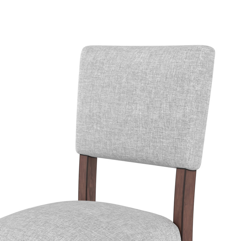 Tabourets de bar 4 pièces gris Mid Century Modern avec dossier et mousse haute densité, Gris