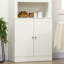 Freestanding Kitchen Pantry Cupboard with 6-Tier Shelving