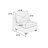 Contemporary Genuine Leather 1Pc Armless Chair  Tufted Seat Living Room Furniture