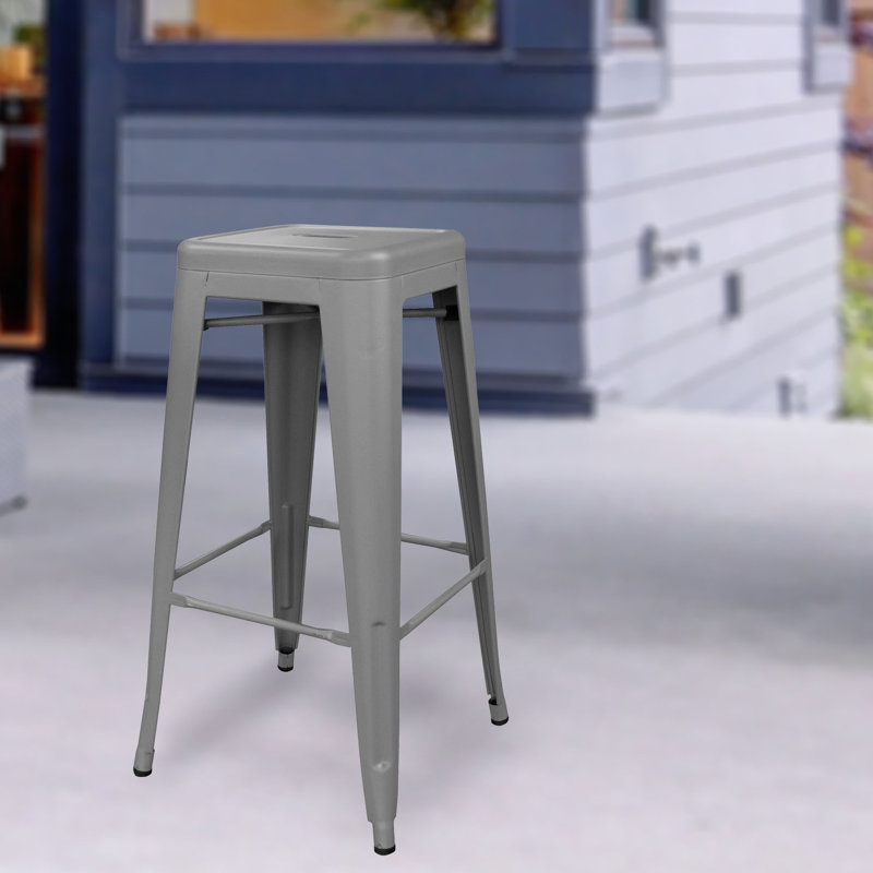 Tabouret bar et de comptoir Itzia, Argent, Tabouret de bar (assise de 30 po de hauteur), 3