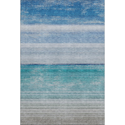 Premium Machine Washable Alijah AMF1252 Stripes Rug