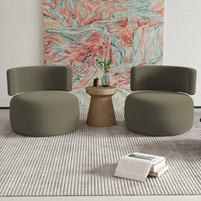 Caidee Upholstered Swivel Accent Chair