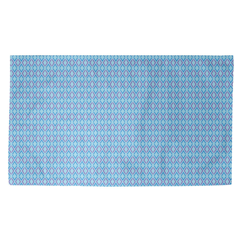 Tapis bleu/mauve arrow diamants Avicia, Rectangle 3 pi 3 po x 5 pi 3 po