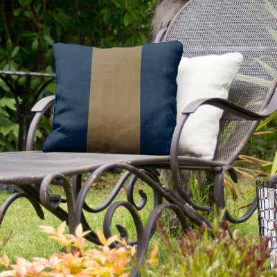 Striped Outdoor Reversible Throw Pillow