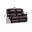 Causeuse inclinable en cuir synthétique Alvetta-300917380