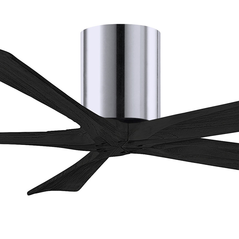 Ventilateur à pales encastré 5 pales Irene, Chrome poli, Noir mat, Finition du boîtier du ventilateur