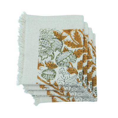 Débarbouillette en coton de qualité supérieure Block Print