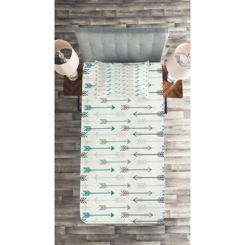 Love Modern & Contemporary Polyester Coverlet, Twin Bedspread + 1 Sham