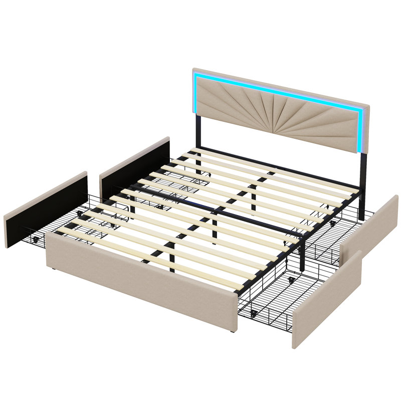 Upholstered Storage Bed, European Kingsize (160 x 200 cm)