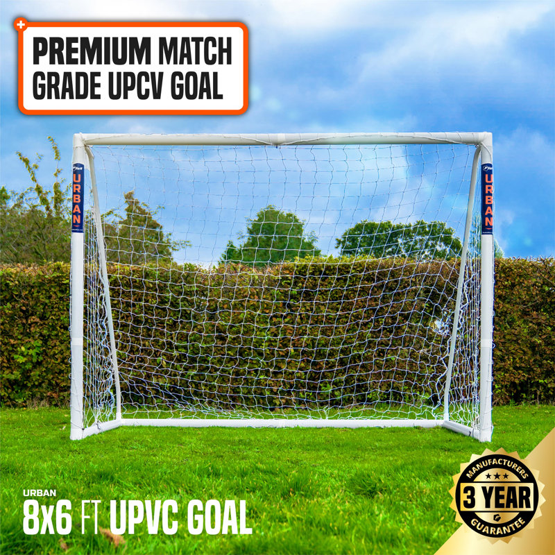 Football Flick Urban UPVC Football/Soccer Goal, 243 cm H x 183 cm W x 183 cm D
