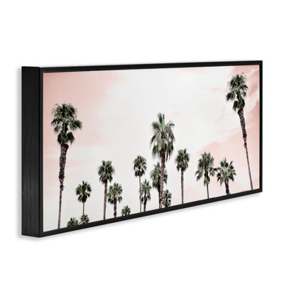 Laguna Beach Pink Palms Framed Giclee, design by Natalie Carpentieri