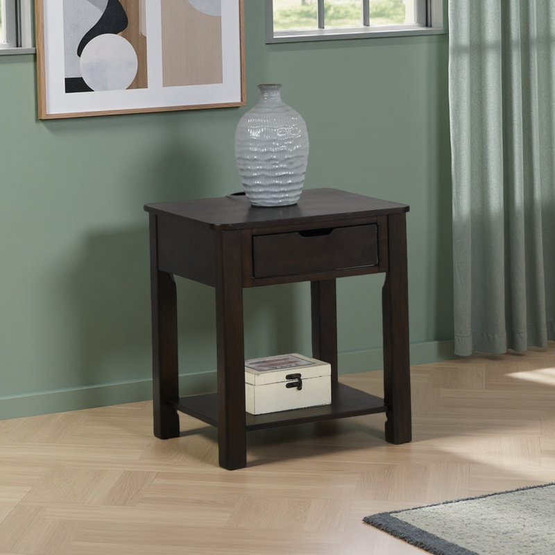 20" MDF End Table With Drawer