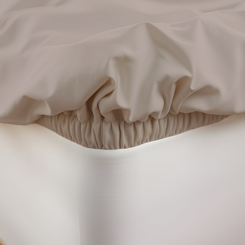 Super Soft Microfiber Deep Pocket Fitted Sheet, Beige, Super King (6')