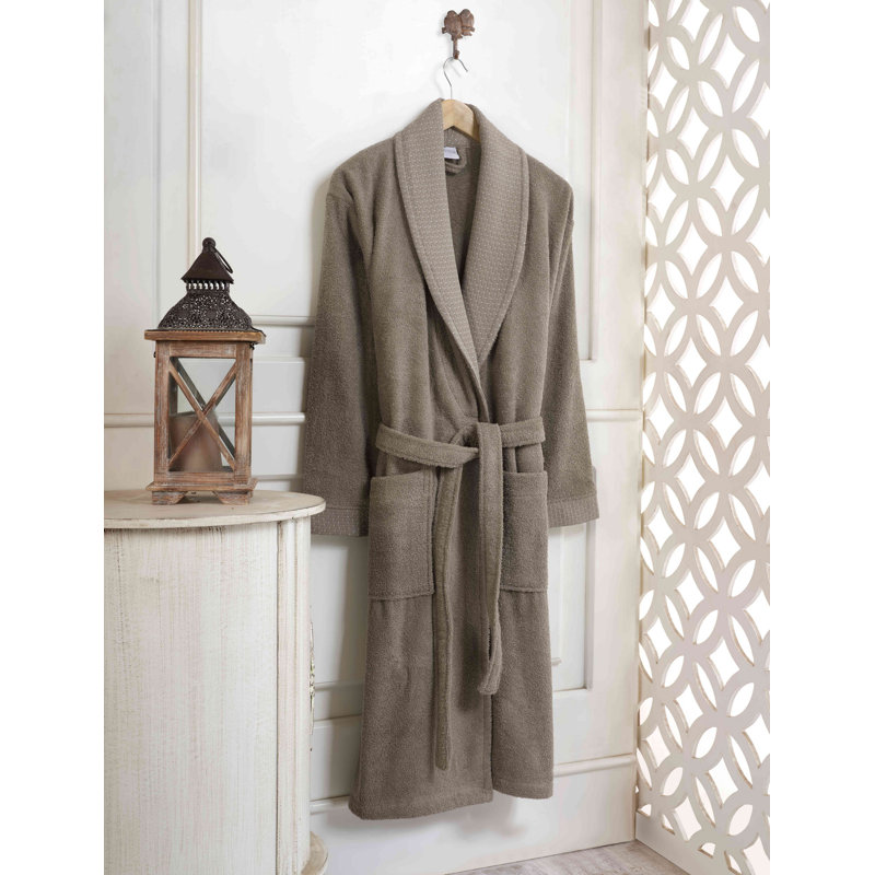 Peignoir au-dessus du genou 100% coton avec poches Leong