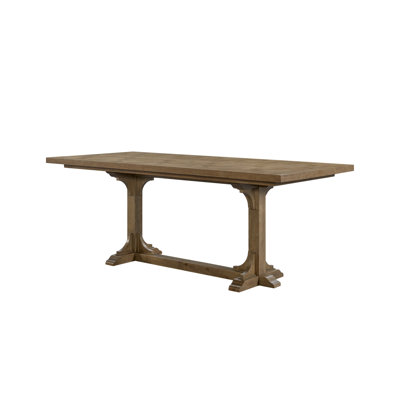 Counter Height Trestle Table - Almond