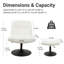 Chaise d'appoint rembourrée pivotante avec repose-pieds-2000458036