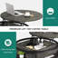 Table basse ronde à plateau relevable avec compartiment de rangement caché, conception moderne à 2 niveaux pour le salon, la décoration intérieure et le bureau, fabrication robuste avec mécanisme de levage en douceur