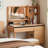Modern Minimalist Oak Vanity Desk with Ample Storage Space