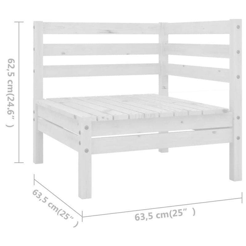 Canapé modulaire d'extérieur réversible en pin 25 po Palo