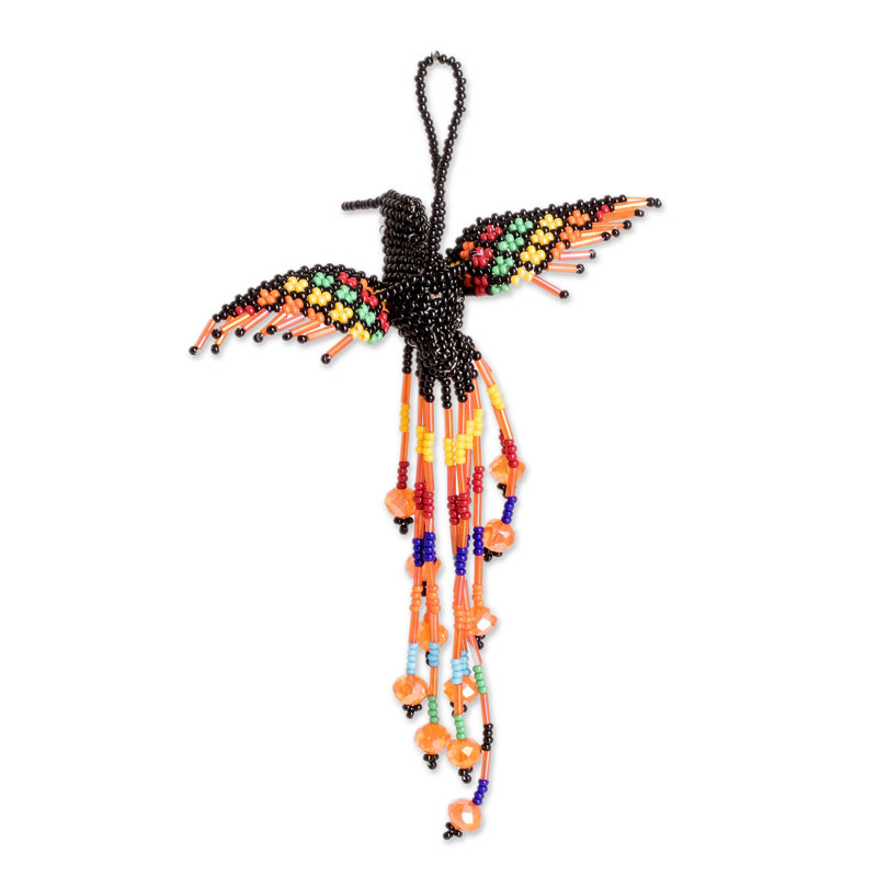 Bungalow maison fait main avec colibri et cascade de perles