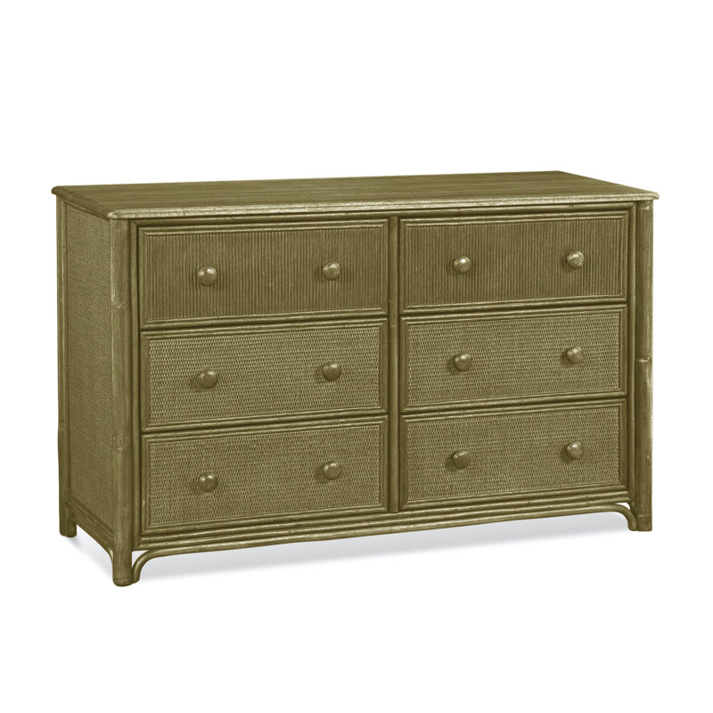 Commode double 6 tiroirs Summer Retreat, Laiton