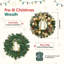Couronne en or 18 pouces - lueur chaude pré-éclairée, feuilles dorées et arc pour mur ou fenêtre