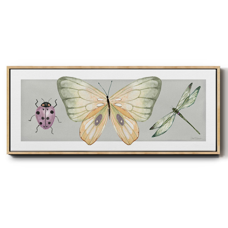 Pretty Insects I- Framed Canvas