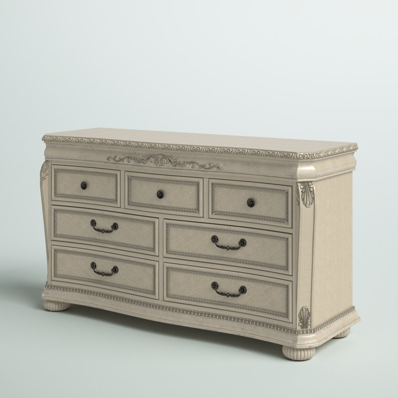 Commode double 7 tiroirs Aguon, Coquillage