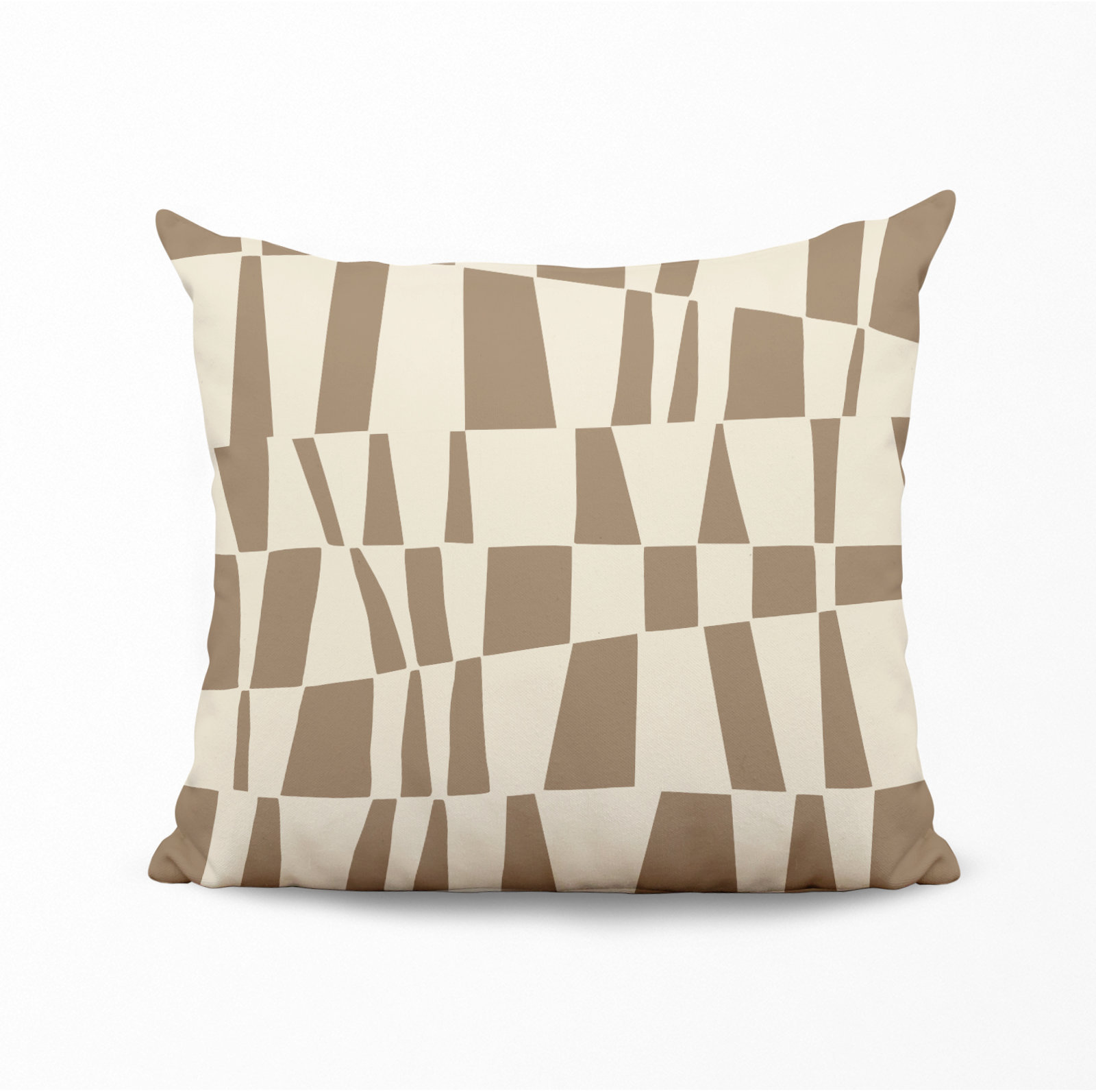 Polyester Throw Pillow, Beige, 15W" x 15H"