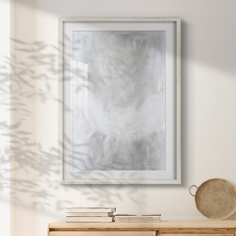 Snowdrift II - impression encadrée, H 19,5 po x l 16,5 po, Blanc