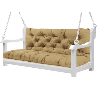 Coussins de balançoire d'extérieur imperméables, coussins de balançoire 4 "à 2 ou 3 places, coussins de siège de balançoire de remplacement avec dossier, pour les meubles d'extérieur